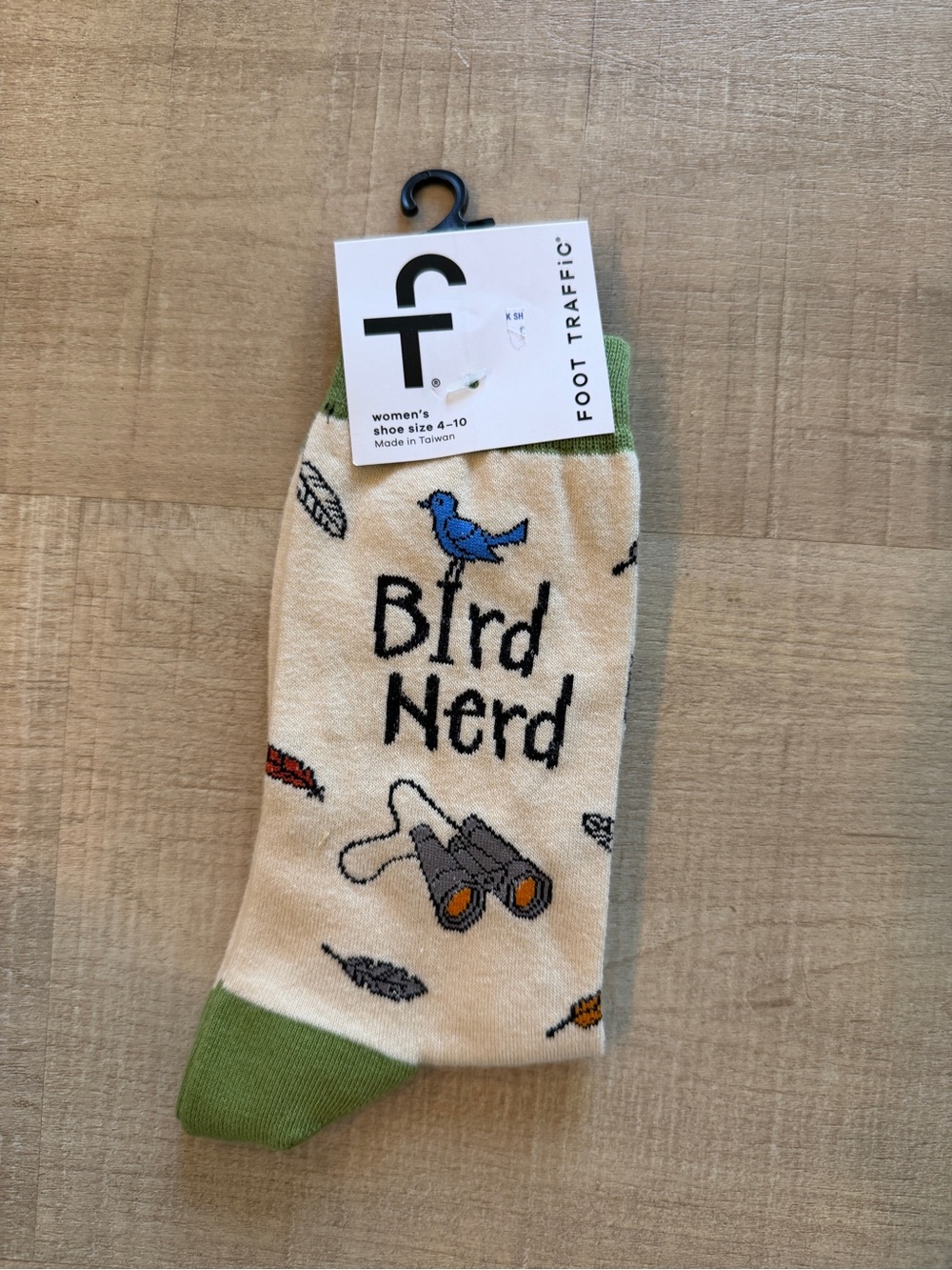 NEW Foot Traffic Bird Nerd Birdwatching Socks
